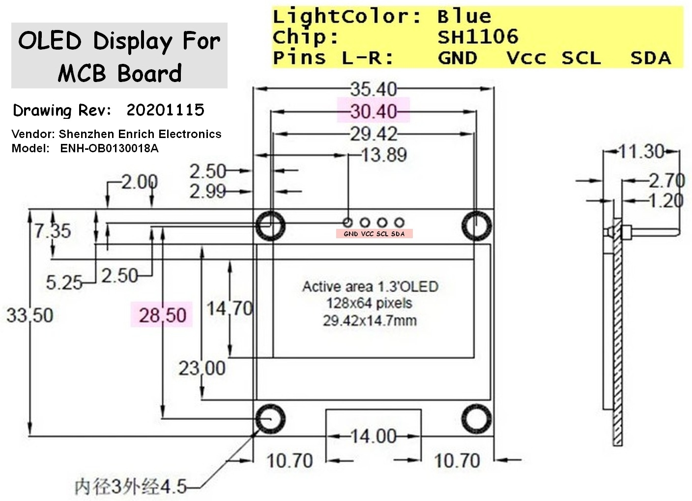 OLED Display For MCB