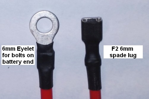 Two types of MCB to Battery Cable Connectors